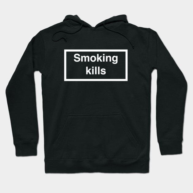 smoking kills hoodie blue